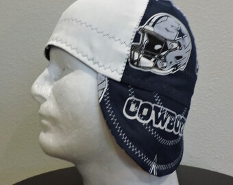 Dallas Cowboy NFL Team Reversible Custom Made 100% Cotton Heavy Duty Decorative Stitching Cap