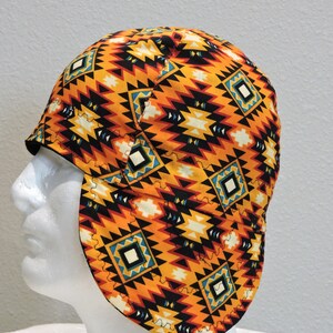 Native Aztec Welding Cap Boho Welders cap crown Reversible 100% Cotton welding Decorative Stitching Welding Caps For Men Gifts for Welder