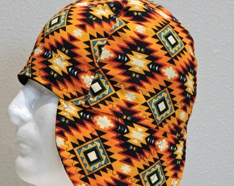 Native Aztec Welding Cap Boho Welders cap crown Reversible 100% Cotton welding Decorative Stitching Welding Caps For Men Gifts for Welder