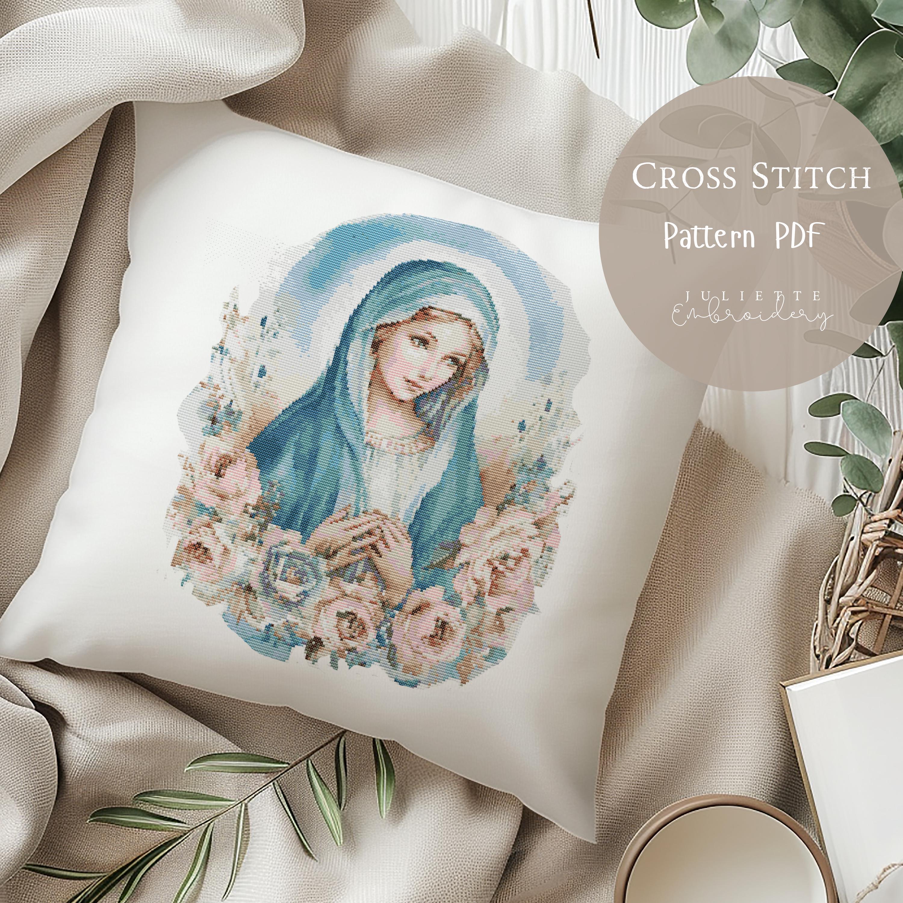 マリア様　　刺繍画 483b37c2dd597a855b235bd1d99d74