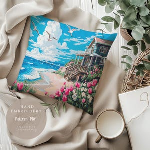 Cross Stitch Pattern Beach Paradise |Landscape Embroidery Designs PDF| Modern Cross Stitch| Cross Stitch|Digital Cross Stitch Pattern| 19