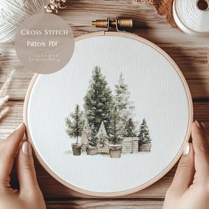 Cross Stitch Pattern Christmas Trees | Christmas Embroidery Designs PDF | Modern Cross Stitch Designs|Digital Cross Stitch Pattern | 300