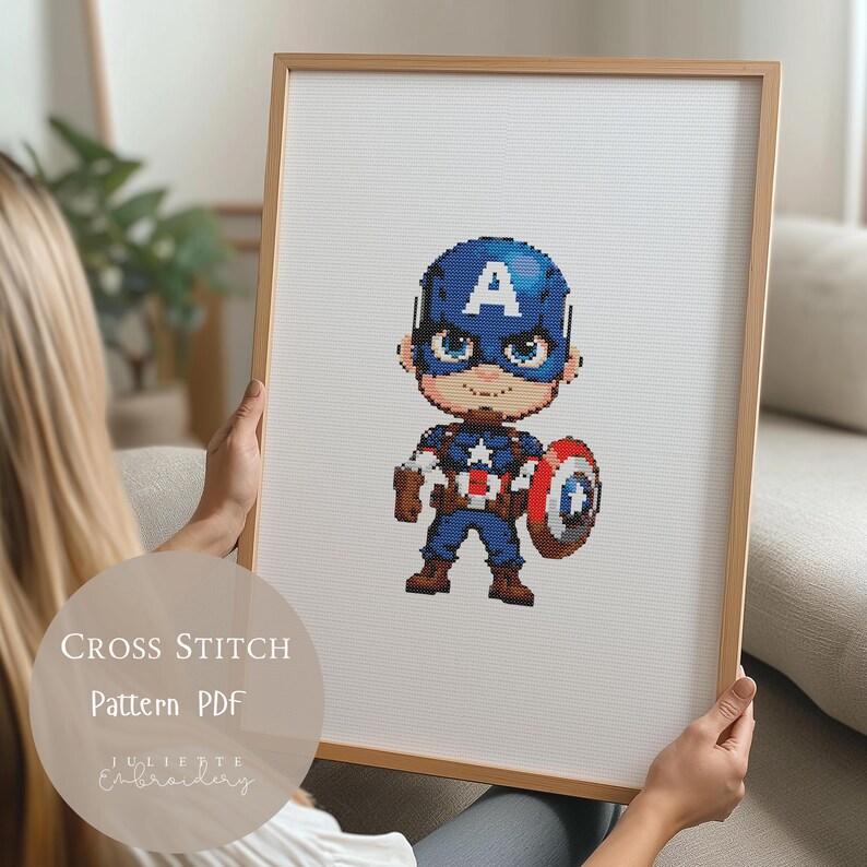 Cross Stitch Pattern Superhero | Nursery Embroidery Designs PDF| Baby ...