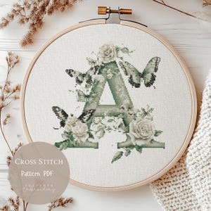 Custom Cross Stitch Pattern Alphabet Letter A| Stitch Embroidery Designs PDF| Modern Cross Stitch Designs| Digital Cross Stitch Pattern| 161