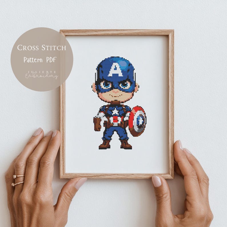 Cross Stitch Pattern Superhero | Nursery Embroidery Designs PDF| Baby ...