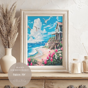 Cross Stitch Pattern Beach Paradise |Landscape Embroidery Designs PDF| Modern Cross Stitch| Cross Stitch|Digital Cross Stitch Pattern| 19
