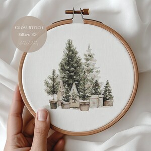 Cross Stitch Pattern Christmas Trees | Christmas Embroidery Designs PDF | Modern Cross Stitch Designs|Digital Cross Stitch Pattern | 300
