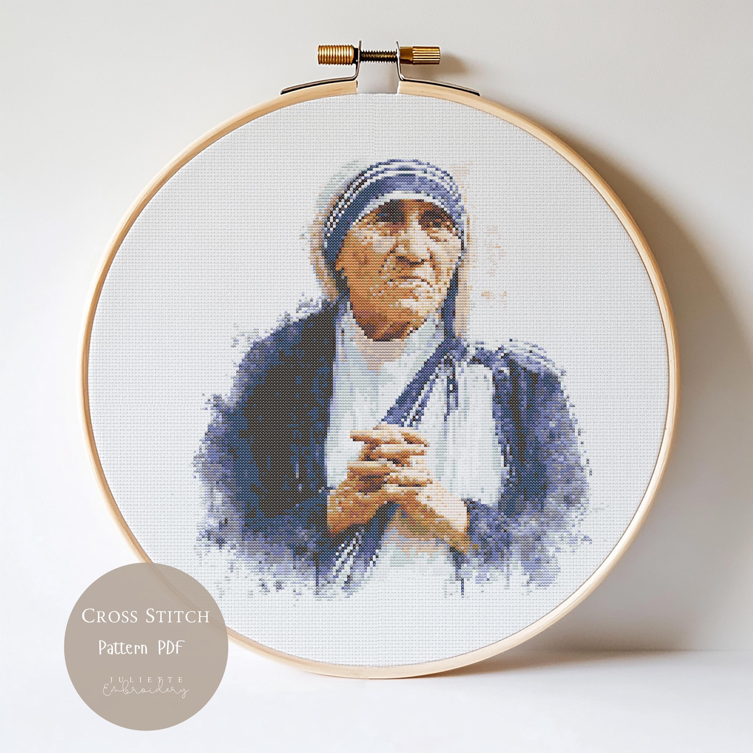 Cross Stitch Pattern Saint Mother Teresa of Calcutta |religious