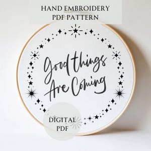 Patrón de bordado en PDF con citas motivacionales/Diseño de bordado moderno Descarga instantánea/Citas en Word/Bordado creativo/Archivo imprimible/14