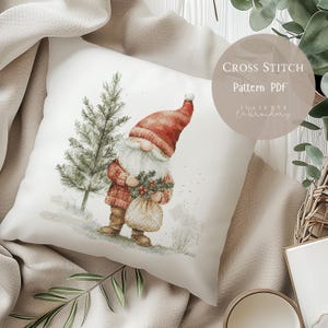 Cross Stitch Pattern Christmas Gnome | Christmas Embroidery Designs PDF | Modern Cross Stitch Designs|Digital Cross Stitch Pattern | 299