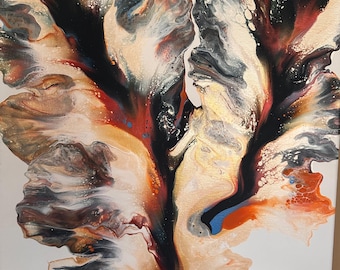 Original hand painted abstract acrylic painting.