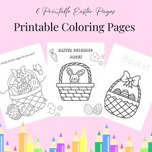 Easter Coloring Page Book, Adults + Kids- Instant Download Coloring Page, Printable PDF, Easter Coloring
