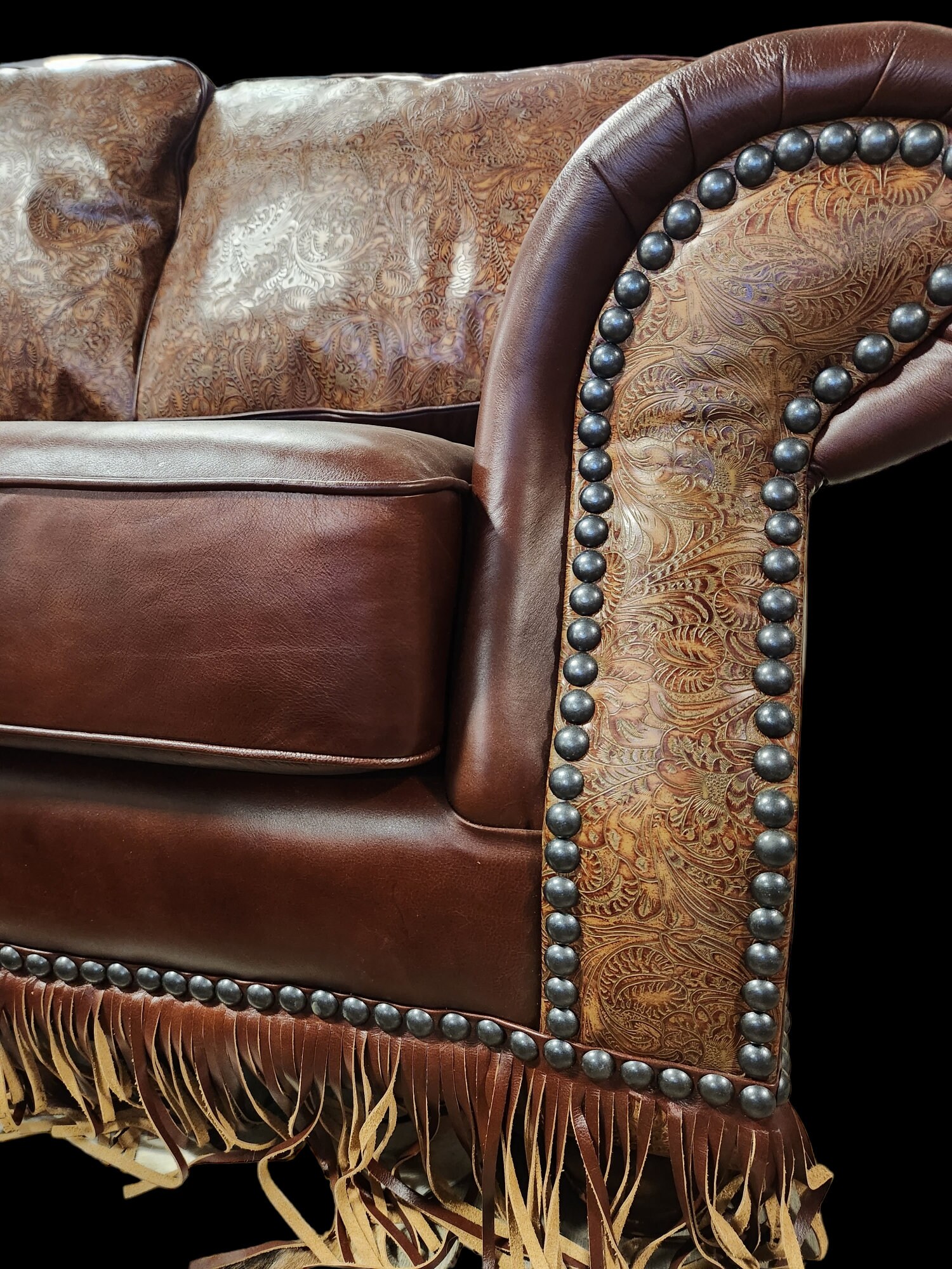 Western Leather Sofa Etsy