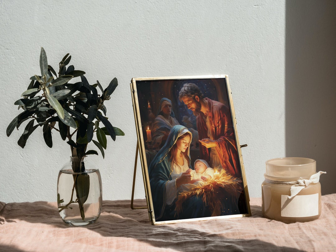 Renaissance Nativity Scene Digital Painting Gallery Art Wall - Etsy