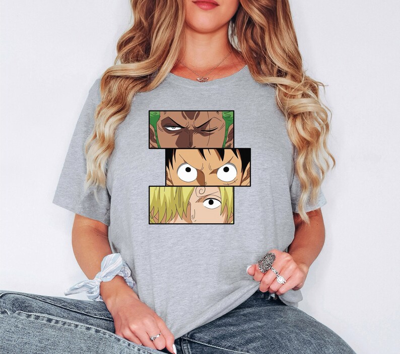 One Piece Anime Shirt One Piece Anime Gifts Luffy Zoro Sanji Minimalist
