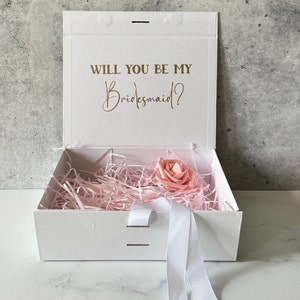 Maid of Honor Proposal, Custom Empty gift box, Personified Bridesmaids gift box, Wedding gift, Empty Box, Will you be my Bridesmaid