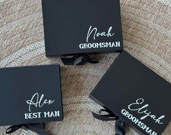 Boîte cadeau magnétique garçons d'honneur : boîte vide pour propositions de mariage, meilleur homme d'honneur