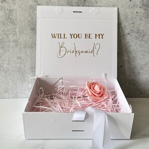 Custom Empty Gift Box: Bridesmaid Proposal, Magnetic Closure