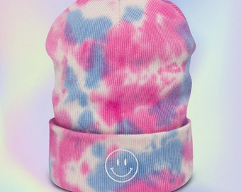 Smiley Tie-dye beanie