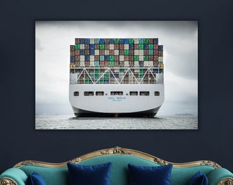 Cargo Ship Acrylic Print: Modern Maritime Wall Art