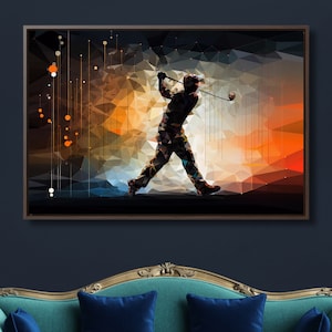 Golf Canvas Art Golf Prints Wall art golfer Canvas Sports home decor Print Sports Wall Decor Print Abstract framed golf