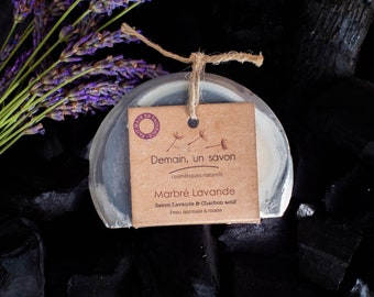 Handmade Cold Saponified Soap Lavender & Activated Charcoal