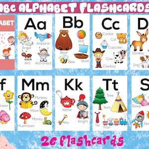 ABC Flash Cards, Educational Cards, A-Z Cards, Learn ABCs, Alphabet Flashcards, Unique Colors Alphabet, DIGITAL DOWNLOAD