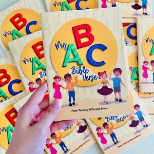 Tarjetas de versículos bíblicos del alfabeto, tarjetas didácticas bíblicas ABC imprimibles, cartas preescolares, plan de estudios preescolar, versículo de memoria, versículo bíblico preescolar