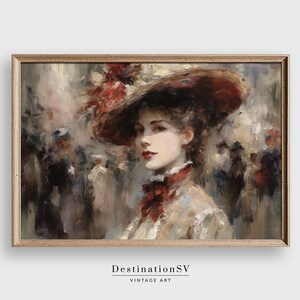 Vintage French Woman Portrait Painting, Vintage Portrait Wall Art Print,Portrait Painting Wall Art, Digital Downloadable PRINTABLE - 335