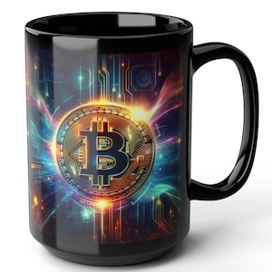 Bitcoin Coffee Mug – Crypto Gift for Traders & Hodlers | BTC Blockchain Lover Mug | Cryptocurrency Enthusiast Drinkware