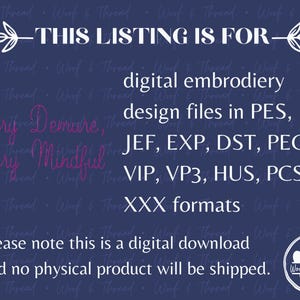 Very Demure Very Mindful Embroidery File Design 4 X 4 Inch Hoop Trendy ...