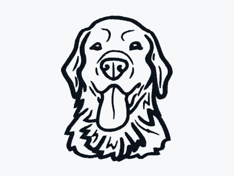 Golden Retriever 4 Machine Embroidery File Design 4 X 4 Inch Hoop Dog ...
