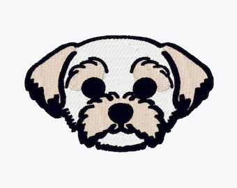 Maltese Machine Embroidery File design - 4 x 4 inch hoop - Dog Embroidery - Mini Machine embroidery