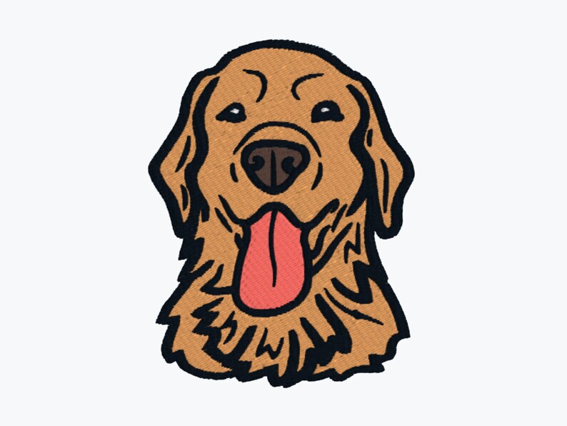 Golden Retriever 4 Machine Embroidery File Design 4 X 4 Inch Hoop Dog ...
