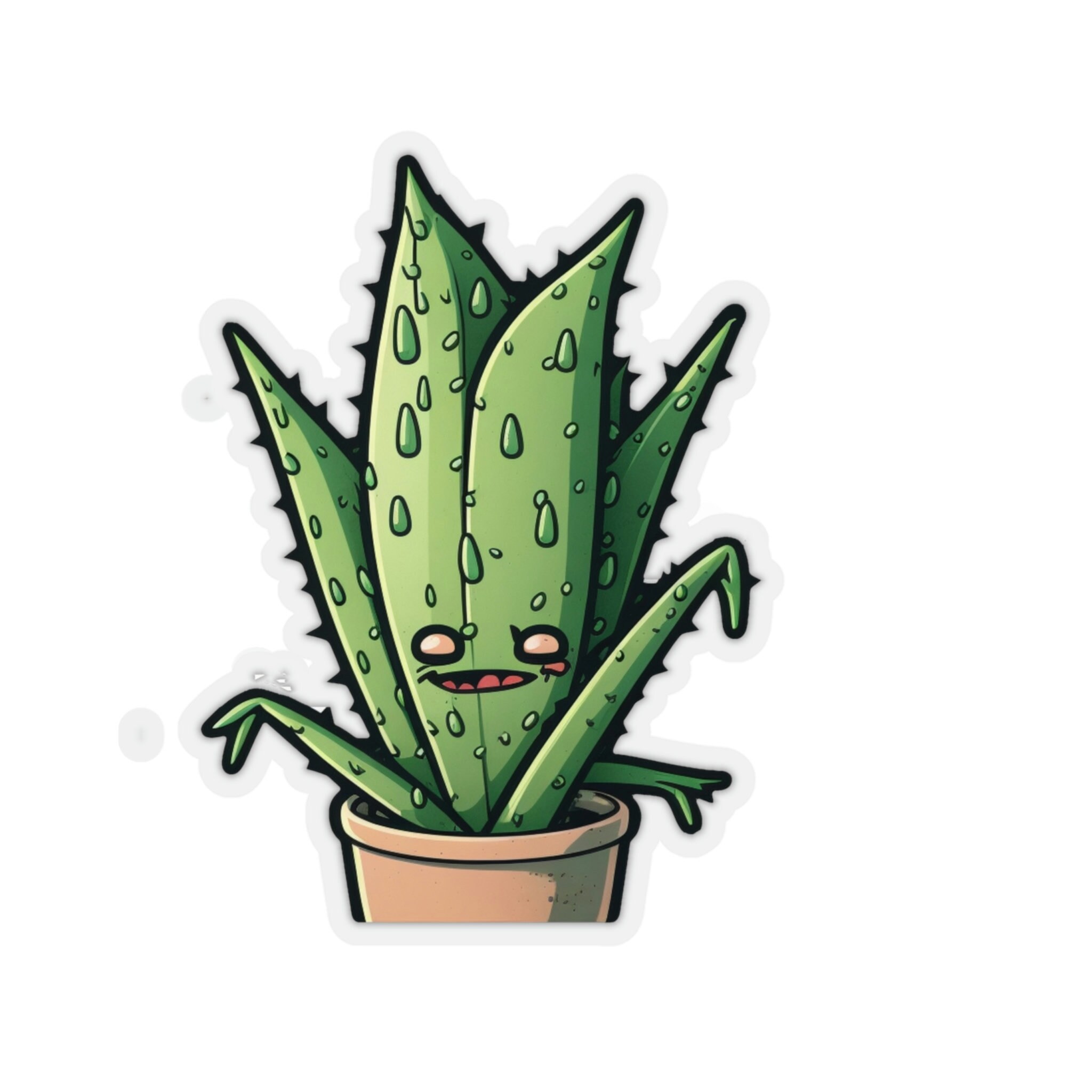 Funny Aloe Vera Plant Sticker: Laptop, Phone, Water Bottle - Etsy