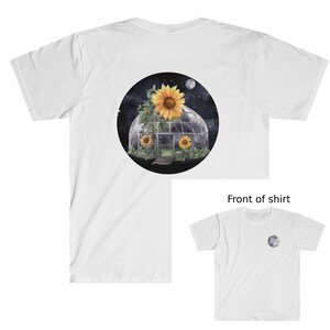 Sunflower and moon T-shirt , Sunflower shirt , Magical Shirt , Fairycore Aesthetic, Cottagecore , Sunflower , Custom Design , Herb , Moon