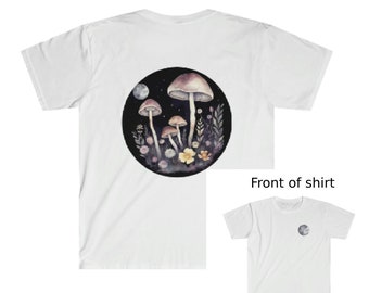 Camiseta con fases lunares de hongos: Goblincore Cottagecore Design