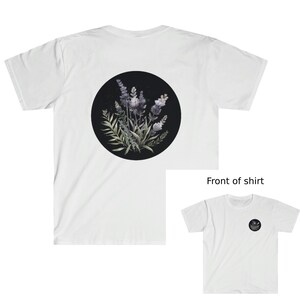 Lavender and stars T-shirt , Lavender shirt , Magical Shirt , Fairycore Aesthetic, Cottagecore Lavender, Custom Design , Herb shirt , Custom