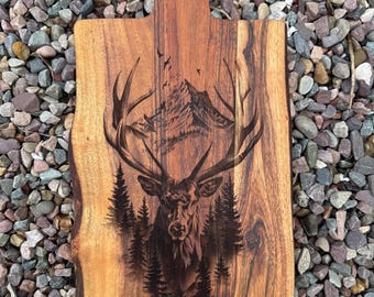 Deer cutting board, charcuterie board or sign