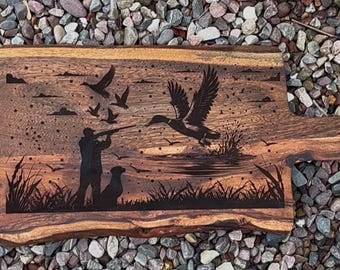 Entenjagd Laser-Schneidebrett, Charcuterie Board oder Schild