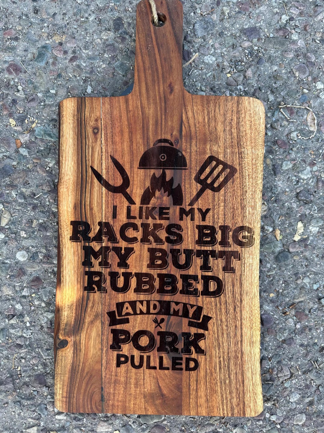 Funny BBQ Board I Like My Racks Big My Butt Rubbed and My Pork Pulled ...