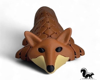 HyperFlexi™ Sensory Fox Fidget Toy — 3D Printed Articulated Animal, Realistic Desk Toy, Anxiety Relief Gift, Premium Quiet Fidget