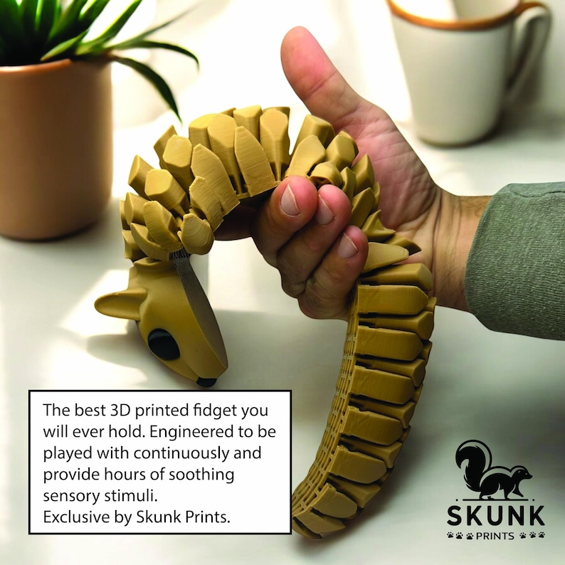 Life-Size Sensory Squirrel Fidget Toy — HyperFlexi™ Realistic Desk Toy, Quiet Stress Relief Gift (Tan) image 6