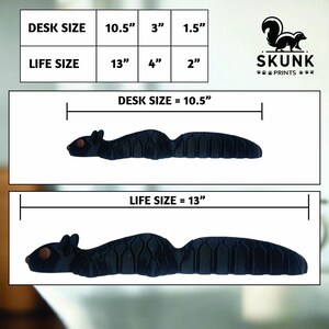 Life-Size Sensory Squirrel Fidget Toy — HyperFlexi™ Realistic Desk Toy, Quiet Stress Relief Gift (Black) bild 10