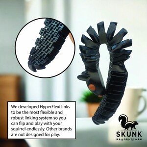 Life-Size Sensory Squirrel Fidget Toy — HyperFlexi™ Realistic Desk Toy, Quiet Stress Relief Gift (Black) bild 8
