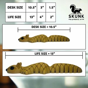 Life-Size Sensory Squirrel Fidget Toy — HyperFlexi™ Realistic Desk Toy, Quiet Stress Relief Gift (Tan) image 11