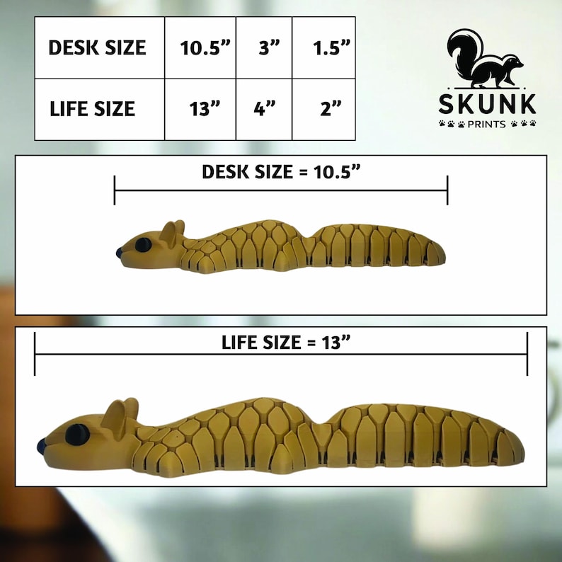 Life-Size Sensory Squirrel Fidget Toy — HyperFlexi™ Realistic Desk Toy, Quiet Stress Relief Gift (Tan) image 11