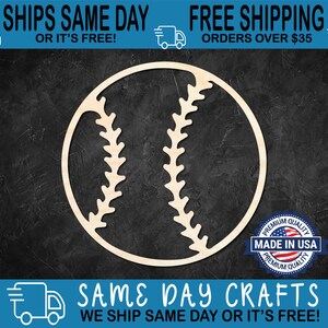 Sport Baseball Plate - Laser Cut Out Unfinished Wood Craft Shape SPT160 Sport Baseball Plate - Laser Cut Out Unfinished Wood Craft Shape SPT160