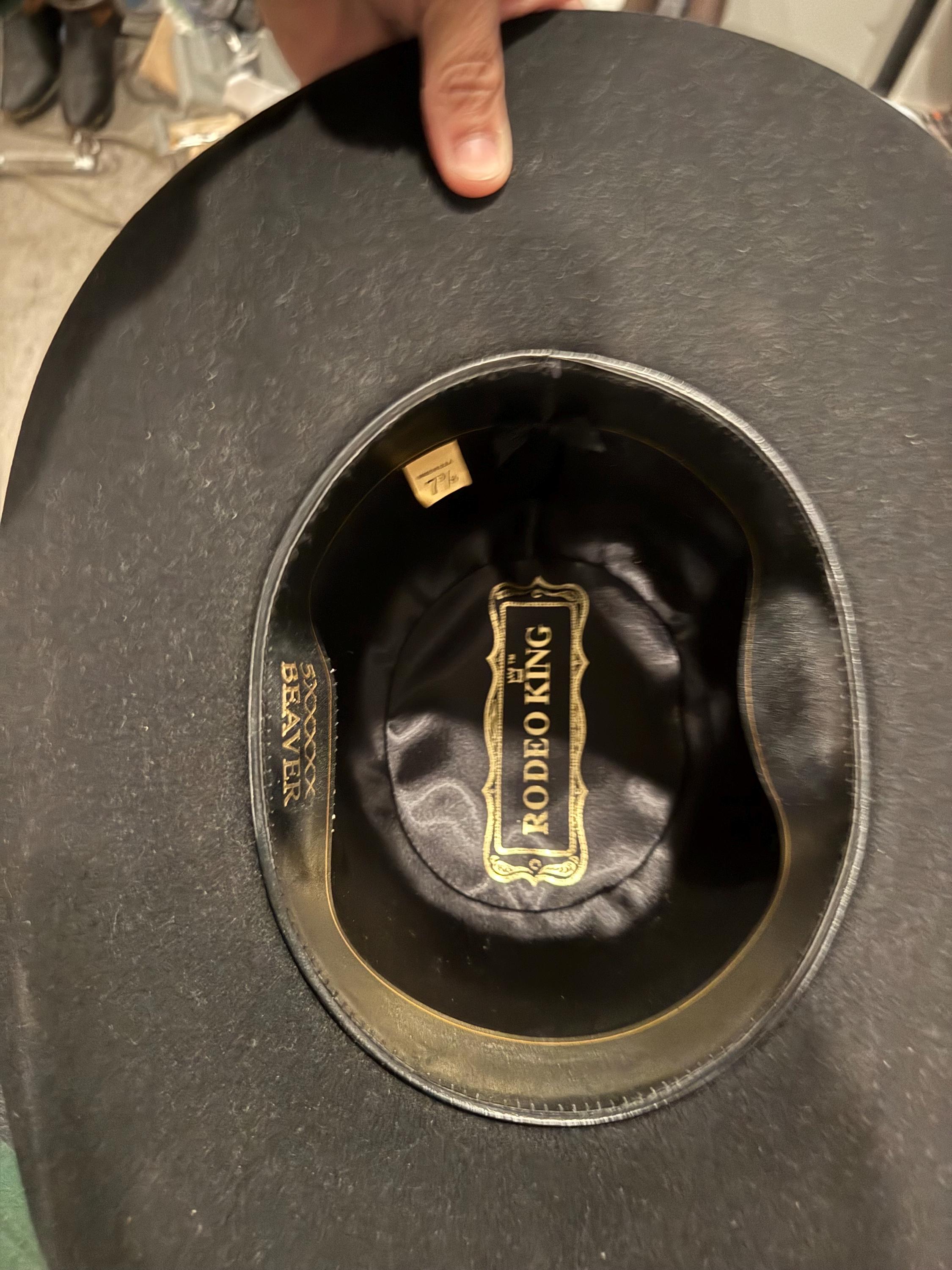 Rodeo King 5XXXXX Beaver Cowboy Hat Western Wear Black Women\'s‎ Or Kids Rodeo King 5X Charcoal Top Hand Felt Hat | Corral Western Wear main image 3