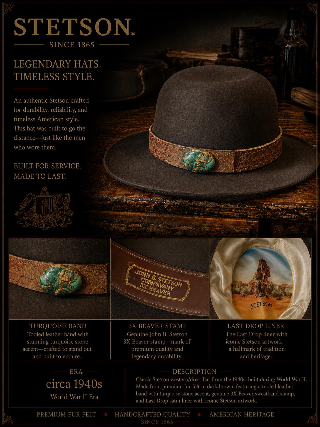 帽子 10s Vintage stetson Grand Prize 7 56cm Vintage Stetson Cowboy Hats - Etsy 10s Vintage stetson Grand Prize